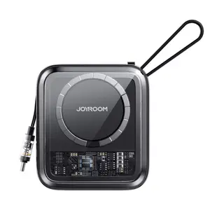 JOYROOM 22.5W 15W 무선 충전 전원 은행 휴대용 배터리 투명 전원 은행