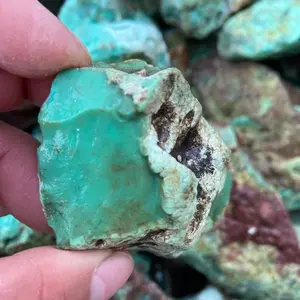 Toptan doğal kristal şifa taşı yeşil avustralya yeşim ham taş