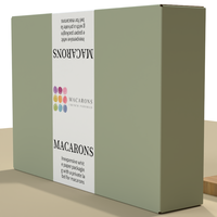 Boîte-cadeau de gâteau de qualité alimentaire avec logo imprimé personnalisé avec fenêtre Boîte d'emballage écologique en papier pour macaron biscuit biscuit