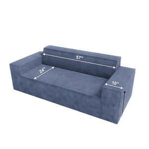 Canapé pliable sans cadre en tissu corduroy avec compression sous vide personnalisée, rembourrage en éponge, pour salon - Product Image 5