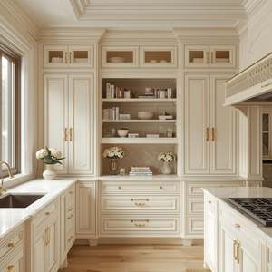 Prix d'usine, armoires de cuisine européennes modernes et luxueuses, fabricant professionnel, bois massif, design de cuisine de luxe - Product Image 4