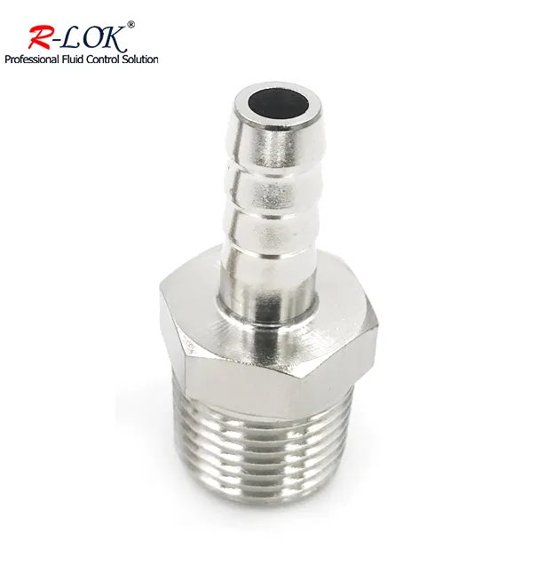 HOT SALE CNC hose nipples 1/8 hex barb stainless steel connector advanced technology hex hose nipple CNC hydraulic hose nipple