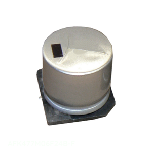 ตัวเก็บประจุแบบติดผิว SMD รุ่น AFK477M06F24B-F ความจุ 470 ไมโครฟารัด ค่าความคลาดเคลื่อน 20% แรงดัน 6.3 โวลต์ ทำจากอะลูมิเนียม - Product Image 1