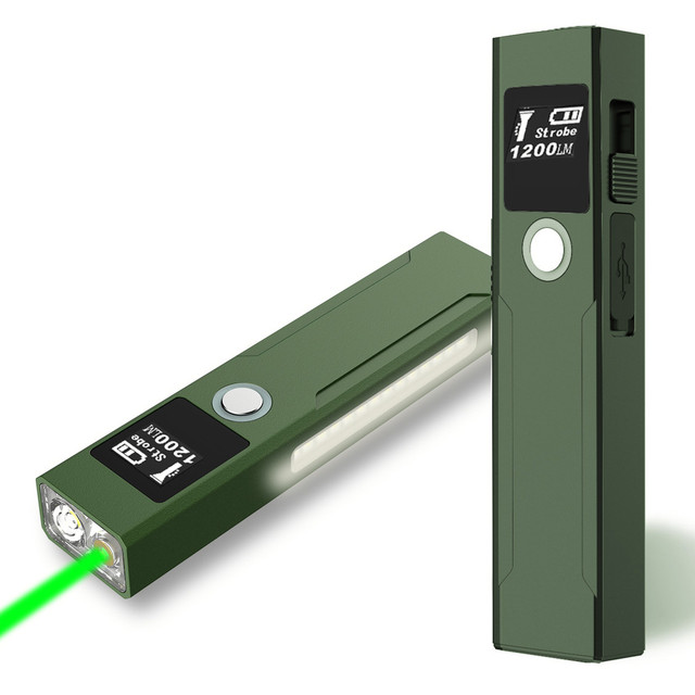 New Style Green Laser Mini Torch Travel Compact Multi-Mode Pocket LED Flashlight