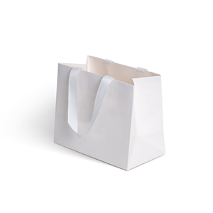 Cadeau de remerciement transparent personnalisé, sacs-cadeaux en papier carton blanc avec logo - Product Image 6