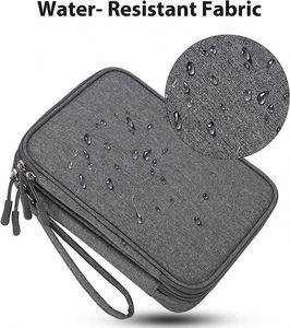 Organisateur de câbles de voyage BSCI, pochette pour accessoires électroniques, étui technique, sac de rangement à double couche - Product Image 2