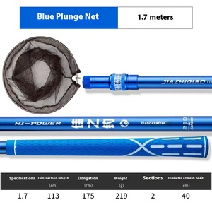 Ensemble de filet de pêche télescopique en acier au carbone souple - Tête de filet légère et rigide, canne nue, pelle à poisson pour la pêche au snapper en lac et en rivière - Product Image 6