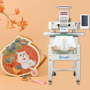 Máquina de bordar de 9 agujas Yinghe, precio de fábrica de un solo cabezal, incluye gorra plana y prendas terminadas, nueva condición automática - Product Image 1