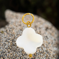 Pendentifs breloques géométriques en acier inoxydable plaqué or avec micro-incrustation de pierres naturelles, accessoires DIY pour colliers tendance unisexe pour fêtes