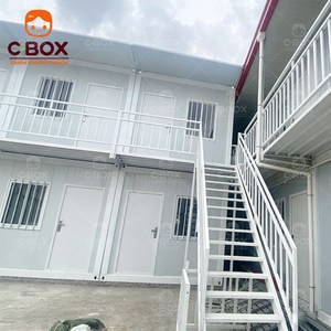 Cbox China Manufacturer 2 Story Office Modular Residential Modular Worker Camp Prefabricated Hotel Flat Pack Container House - Product Image 3