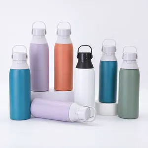 Free Sip <b>Insulated</b> Bullet Shape Travel Flask Flip Lid Stainless Steel Premium Filtering Water Bottle Straw 12-24 Hours Thermal - Product Image 2