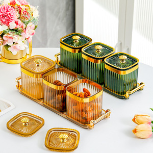 Airtight Food Storage <b>Containers</b> Rectangle <b>Plastic</b> Lid For Grains Spices Beans Nuts Tea Rice Party Use - Product Image 2