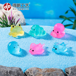 Depeng Microlandscape Zeedieren Glow-In-The Dark Octopus Duivel Vis Heremietkreeft Zee Slak Slakken <span class=keywords><strong>Aquarium</strong></span> Decoratie - Product Image 3