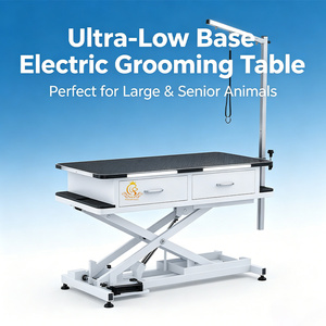 Table de toilettage pour animaux de compagnie EUR PET, grande, portable, électrique, pliable, avec tiroirs et armoire - Product Image 3