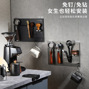 ชั้นวางอุปกรณ์กาแฟแบบติดผนังโลหะสำหรับใช้ในบ้านคาเฟ่บาร์ - Product Image 4