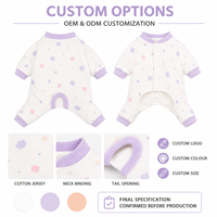 Manteau pour chien imprimé mignon en coton, style décontracté toutes saisons, vêtements pour animaux de compagnie