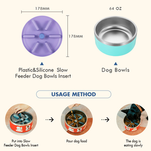 Ciotola per Cani a Lenta Alimentazione, Colore Personalizzabile, Aiuta i Cani a Mangiare Più Lentamente e in Modo Sano, per Uso Esterno e Quotidiano - Product Image 6