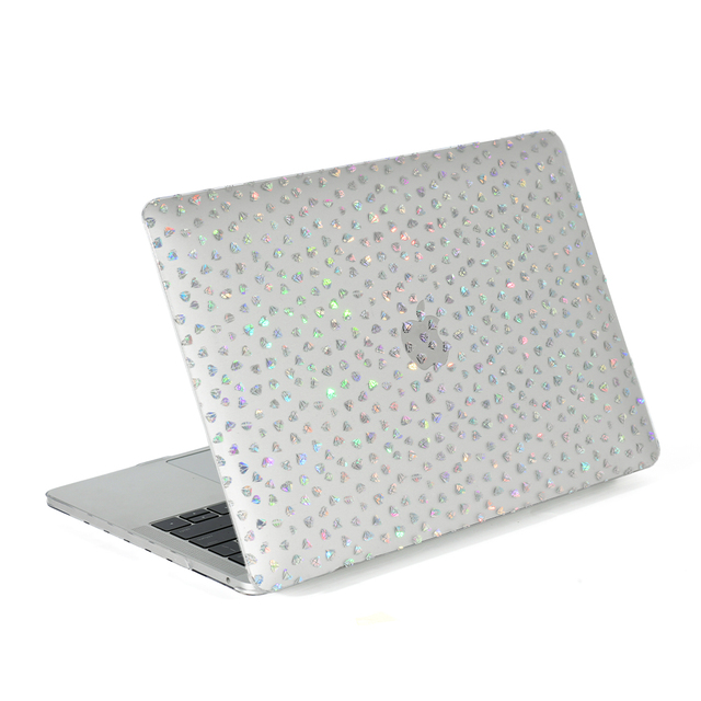 Crystal Transparent Diamonds Design Plastic Glossy Clear Case for MacBook Air 13.6 M2 M3 M4 M5