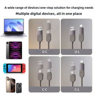 Câble de charge USB Type-C/1617 à enroulement et aspiration automatiques, sans nœuds, à charge rapide magnétique 240W