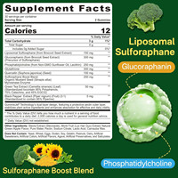 Gummies sans sucre au sulforaphane liquide, complément de sulforaphane 150 mg issu de pousses de brocoli