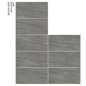 Azulejos de Porcelana Antideslizantes Nexus Gris 600x1200mm, Aspecto de Madera y Mármol para Paredes y Pisos en Baños, Interiores, Apartamentos - Product Image 3