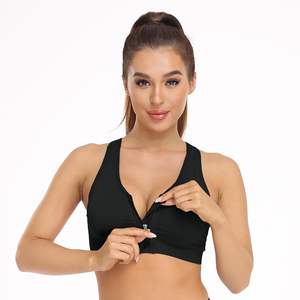 <span class=keywords><strong>Soutien</strong></span>-<span class=keywords><strong>gorge</strong></span> de <span class=keywords><strong>sport</strong></span> sans armatures respirant à maintien élevé pour femme avec fermeture éclair sur le devant pour utilisation post-chirurgicale - Product Image 2