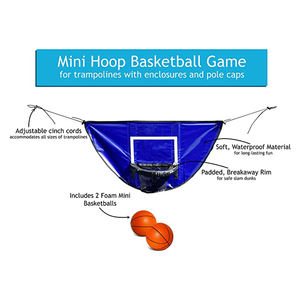 Zoshine Unisex profesional interior/exterior gran trampolín suave PVC acero aro <span class=keywords><strong>Dunk</strong></span> enterrado baloncesto soporte para niños - Product Image 2