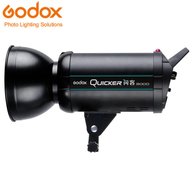Quicker 300D Photography Studio Flash Speedlite Light Quicker D Series 220V Input Power Max 300WS With Lamp