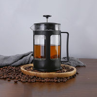 Caliente nueva llegada hogar Oficina té filtrado olla vidrio 350/600/800ml espuma de leche cafetera Prensa Francesa