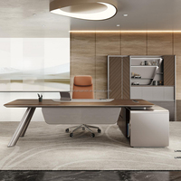 Bureaux de luxe pour bureau Table de bureau en bois en forme de L avec tiroirs Table de bureau en bois Bureau de direction modulaire