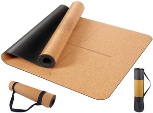 Tapis de yoga en liège de luxe-antidérapant, doux et résistant à la sueur, plus épais, plus long et plus large pour plus de confort et de soutien - Product Image 2