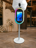 Photomaton avec miroir magique circulaire tactile de 21,5 pouces |   Photomaton Premium pour Événements et Célébrations