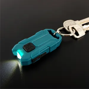Tragbare kunden spezifische Lithium batterie Aluminium Mini USB wiederauf ladbare Schlüssel bund leuchte