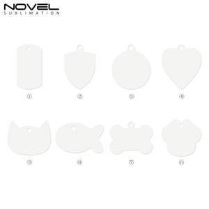 Aangepaste Aluminium Sublimatie Dog Tags Dubbelzijdig Afdrukbare Koosnaam Id Tags 8 Vormen Diy Blank Metalen Dog Tag Met Ketting - Product Image 2