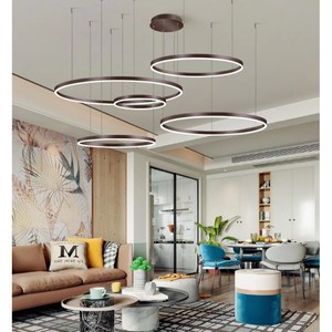Minimaliste Maison Anneaux Plafond Lustre Suspension Lampe Or <span class=keywords><strong>220</strong></span> Volts Grands Lustres <span class=keywords><strong>Led</strong></span> Lampes Suspendues Modernes - Product Image 6