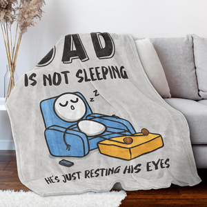Divertente Regalo di Compleanno per Papà, Marito, da Figlia o Figlio, Coperta Super Morbida per Divano e Pisolini - Product Image 1