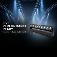 Barra de Luz LED RGBW de 12x40W 600W con Anillo Halo de 270° °   Sistema DMX512 Inclinable de 14/58 Canales, AC90-240V, para Escenarios, Discotecas, Conciertos y Bodas