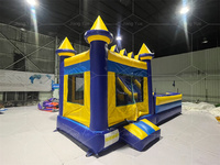 Château gonflable commercial portable avec toboggan, combo château gonflable pour enfants, aire de jeux gonflable avec souffleur