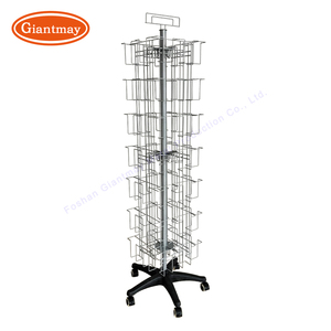 Estante de <span class=keywords><strong>CD</strong></span> giratorio de 4 caras personalizado tienda al por menor piso estante de DVD soporte de bolsillo pantalla - Product Image 3