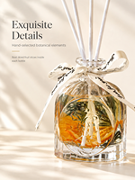 Diffuseur de parfum d'ambiance de luxe à bâtonnets, flacon en verre, huile essentielle, diffuseur d'arômes longue durée, conception personnalisée OEM ODM
