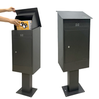 JDY Boîte aux lettres personnalisée moderne et minimaliste en acier murale avec numéros personnalisés Boîte aux lettres postale pour usage extérieur