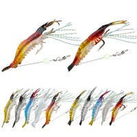Vente en gros de leurres de pêche artificiels en plastique souple pour crevettes leurres souples de pêche en mer
