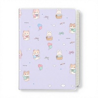 Carnet A5 avec couverture en PVC, papier ligné, reliure cousue, couverture transparente, agenda, journal pour l'école, le bureau, la prise de notes