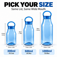 Bouteille d'eau personnalisée en Tritan 500 ml sans BPA transparente réutilisable avec boucle de transport et bouchon à vis Vente en gros OEM
