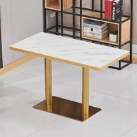 Tables et chaises de restaurant commercial, cantines, petites tables rondes et carrées, tables simples