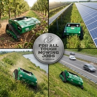 608CC隆鑫发动机遥控履带式割草机 800mm切割宽度 55 °   重型商用登山割草机