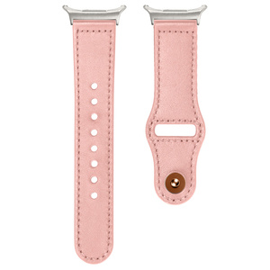 Para <span class=keywords><strong>Samsung</strong></span> Galaxy Watch8 7 Ultra 47mm Pulsera de cuero <span class=keywords><strong>SmartWatch</strong></span> Diseño de hebilla inversa Reloj de <span class=keywords><strong>mujer</strong></span> Banda suave - Product Image 4