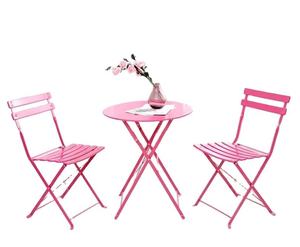 Modern multi color Folding Metal Garden <b>Table</b> Set <b>Outdoor</b> Dining Furniture for Balcony Cafe Use 4 Seater 3 Year Warranty UP-CF09 - Product Image 4