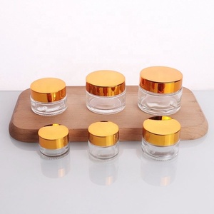 Fancy Custom Mini 5ml 10ml 15ml clear <b>Glass</b> Lip Balm <b>Containers</b> Cosmetic Cream Jars 5g 10g Skincare Jar With Lid - Product Image 3