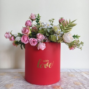 Mới Nhất Tùy Chỉnh In Hoa Tươi Quà Tặng Bao Bì Hộp Thiết Lập Hình Trái Tim Xô Với Xách Tay Giấy Kraft Mùa Thu Trong Màu Sắc Tinh Khiết Kraf - Product Image 4